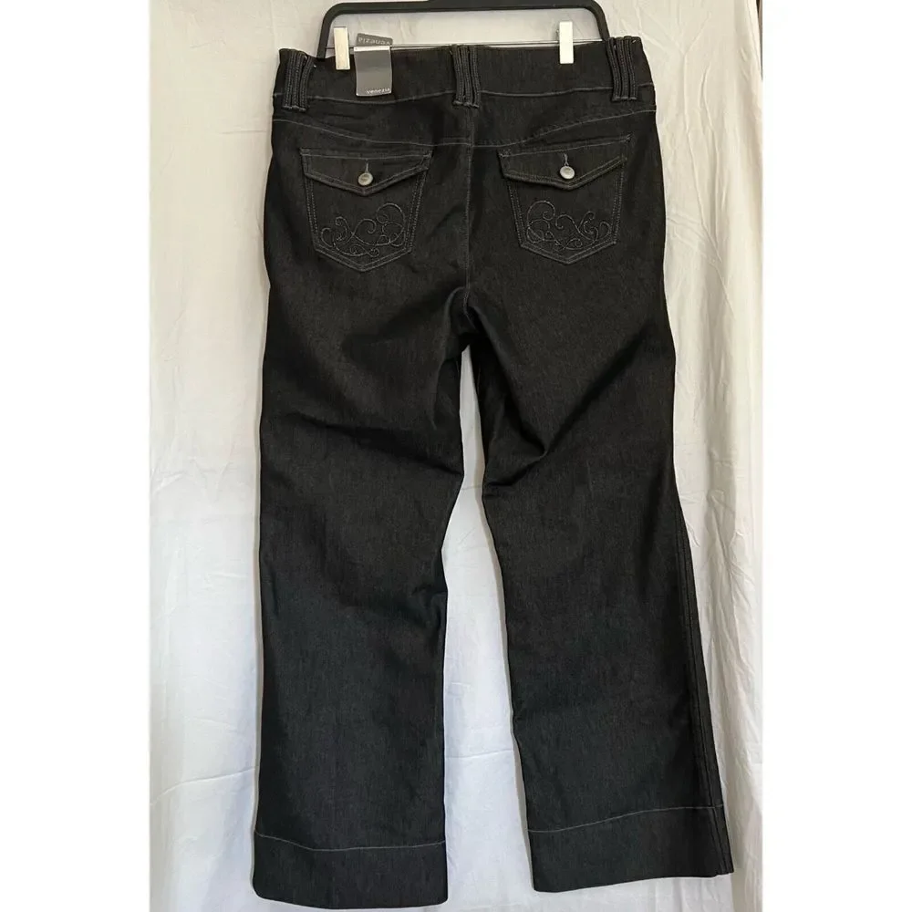 NWT VINTAGE VENEZIA WOMAN'S‎ TROUSER WIDE LEG JEAN PLUS SIZE 16